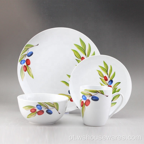 Quatro Seasons Série Flower Decalque de Porcelana Fineware